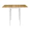 International Concepts Rectangle Small Dropleaf Table, White / Natural, 20.6 W, 36 L, 29 in H, Wood, White/Natural T02-2236D - alternate 5